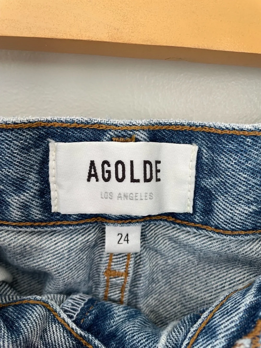 AGOLDE 90s PINCH WAIST HIGH RISE STRAIGHT IN NAVIGATE Size 24 - Picture 5 of 12